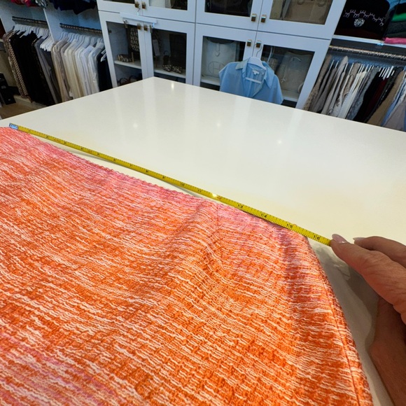 Lafayette 148 New York Shoshanna Vibrant Pink and Orange Pencil Skirt - Picture 8 of 15
